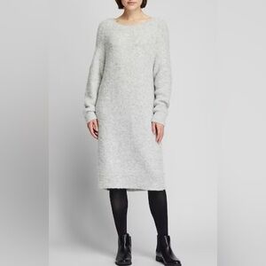 Uniqlo Boucle Knit Long Sleeve Dress